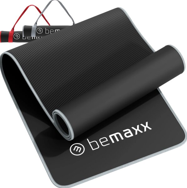 BeMaxx Fitnessmatte Gymnastikmatte Sportmatte Turnmatte Yogamatte Pilatesmatte grau