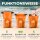 Nordlight Wasserdichter Tasche Dry Bag 10L - Roll Top Tasche KurierTasche orange/transparent
