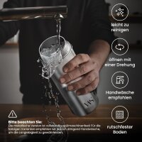 Thermobecher Kaffee To-Go Becher Edelstahl 360ml metallic