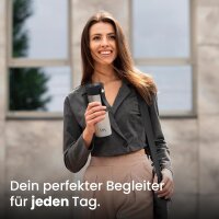 Thermobecher Kaffee To-Go Becher Edelstahl 360ml metallic