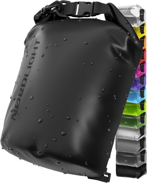 Nordlight Wasserdichter Tasche Dry Bag 30L - Roll Top Tasche KurierTasche schwarz