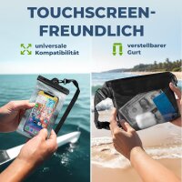 Nordlight 3er Set Wasserdichter Tasche Dry Bag 10L - Roll Top Tasche KurierTasche Gelb semi-transparent