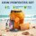 Nordlight 3er Set Wasserdichter Tasche Dry Bag 5L - Roll Top Tasche KurierTasche orange-semi transparent