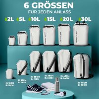 Nordlight Wasserdichter Tasche Dry Bag 2L- Roll Top Tasche KurierTasche beige