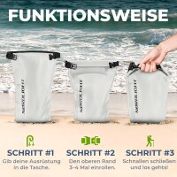 Nordlight Wasserdichter Tasche Dry Bag 2L- Roll Top Tasche KurierTasche beige