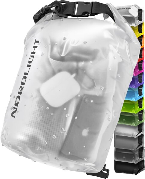 Nordlight Wasserdichter Tasche Dry Bag 2L - Roll Top Tasche KurierTasche transparent