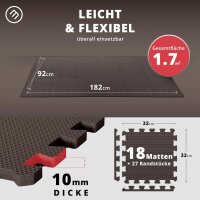 Puzzlematte 18-tlg. braun 32x32cm –...