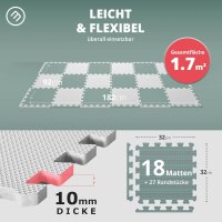 Puzzlematte 18-tlg. Sage Grey Duo 32x32cm –...