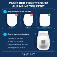 Wilford & Sons PREMIUM Toilettendeckel Square-Form WC...