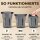 Nordlight Grau, 10 Liter wasserdichte Tasche mit Handyhülle + Roll-Top, Schultergurt | Drybag wasserfester Tasche Beutel Packsack Seesack Wassersack Wetbag | Baden Schwimmen Strand SUP