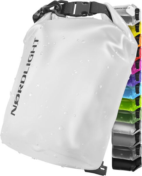 Nordlight Wasserdichter Tasche Dry Bag 5L - Roll Top Tasche KurierTasche weiß