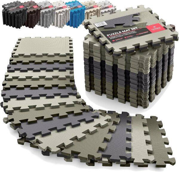 Puzzlematte 18-tlg. camouflage Trio 32x32cm – Bodenschutzmatten für Fitness & Homegym
