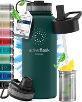 BeMaxx Trinkflasche Edelstahl ACTIVE FLASK olive 950ml