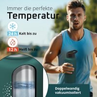 BeMaxx Trinkflasche Edelstahl ACTIVE FLASK grün 680ml