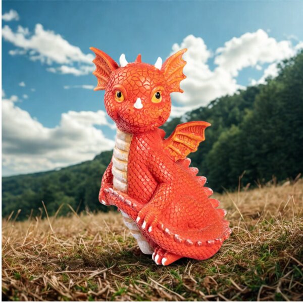 Dekofigur Drache Wolle