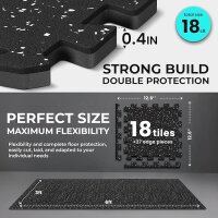 Puzzlematte / Bodenschutzmatte Fitness – 18 Teile...