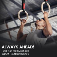 C1 BeMaxx Turnringe Holz Gym Rings + Türanker Holzturnringe Gymnastikringe