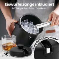 Beyond Schwarzer Eiswürfelbehälter mit Deckel und Zange
