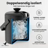 Beyond Schwarzer Eiswürfelbehälter mit Deckel und Zange