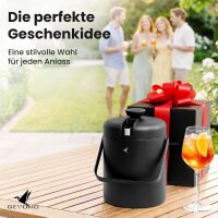 Beyond Schwarzer Eiswürfelbehälter mit Deckel und Zange