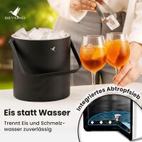 Beyond Schwarzer Eiswürfelbehälter mit Deckel und Zange
