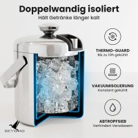 Beyond Silberner Eiswürfelbehälter mit Deckel und Zange