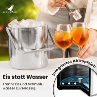Beyond Silberner Eiswürfelbehälter mit Deckel und Zange