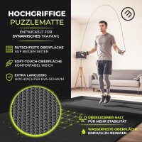 Puzzlematte 18-tlg. AntiSlipX Double Schwarz 32x32cm – Bodenschutzmatten für Fitness & Homegym