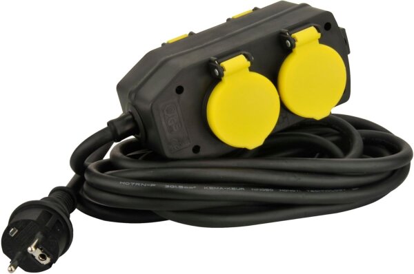 UNITEC Schuko-Steckdosenblock 4-fach IP44 – 5 m Kabel, Innen- & Außenbereich