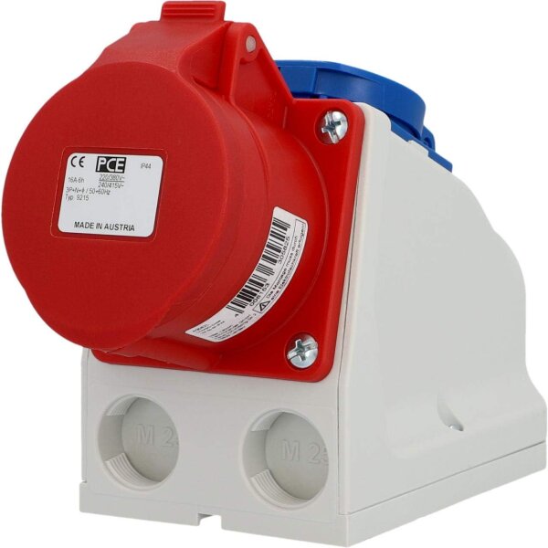 UNITEC CEE-Kombi-Wandsteckdose IP44 – 400 V CEE & 230 V Schutzkontakt