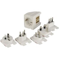 UNITEC Weltreiseadapter mit Sicherung –...