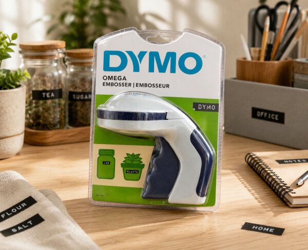 DYMO Omega Prägegerät – Manuelles Beschriftungsgerät für 9 mm Prägebänder