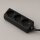UNITEC Tischsteckdose / Steckdosenleiste 3-fach – 1,4 m Kabel, schwarz, ohne Schalter