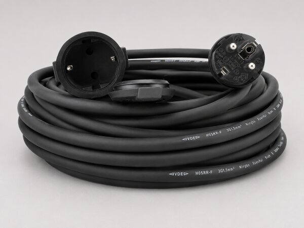 UNITEC Verlängerungskabel 10 m – H05RR-F 3G1,5 mm², IP44, Außenbereich