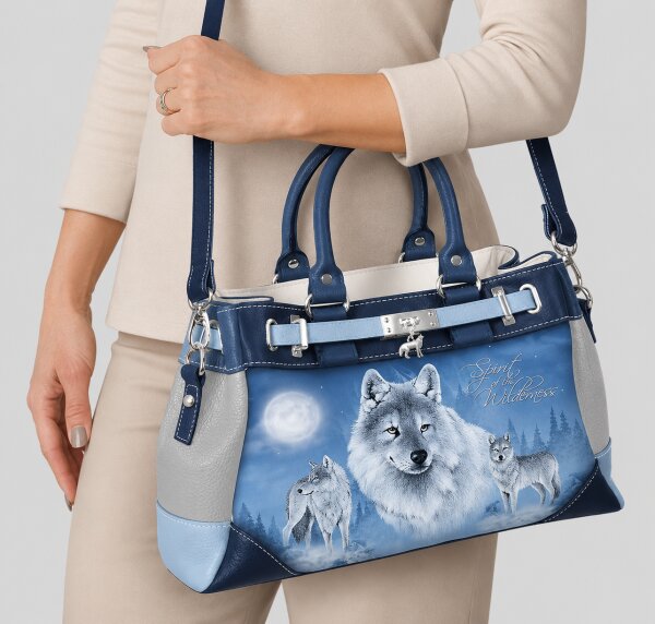 The Bradford Exchange Handtasche „Spirit of the Wilderness“ – Exklusive Designer-Handtasche mit Wolfsmotiv