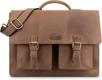 LEABAGS Cambridge Aktentasche – Echtleder...