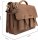 LEABAGS Cambridge Aktentasche – Echtleder Umhängetasche, 15 Zoll Laptopfach, Vintage Braun