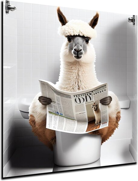 Wandbild – Motiv Alpaca, HDF-Holzbild, Made in Germany ca. 30x40 cm