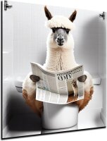 Wandbild – Motiv Alpaca, HDF-Holzbild, Made in...
