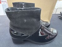 VITAFORM Gr. 38 Damen Stiefelette aus Samtziegenleder  & Lackstretch – Modell Luisa