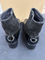 VITAFORM Gr. 38 Damen Stiefelette aus Samtziegenleder  & Lackstretch – Modell Luisa