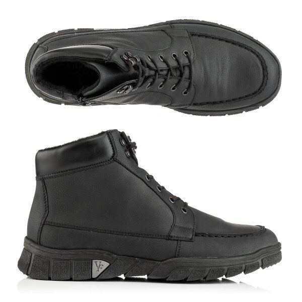 VITAFORM Gr. 41 Herren-Stiefel aus Nappaleder mit seitlichem Reißverschluss – Bequemweite H