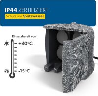 UNITEC Garten-Steckdosenverteiler in Steinoptik – 4 Steckdosen, IP44