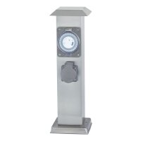 UNITEC Edelstahlsäule mit Zeitschaltuhr – 2...