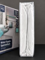 HOME IDEAS Living Winter-Flausch-Spannbetttuch Weiß...
